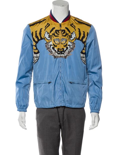 gucci tiger nylon bomber jacket|Gucci bomber jacket women.